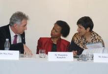 Dr Max Price, Dr Mamphela Ramphele, and Ms Zohra Dawood