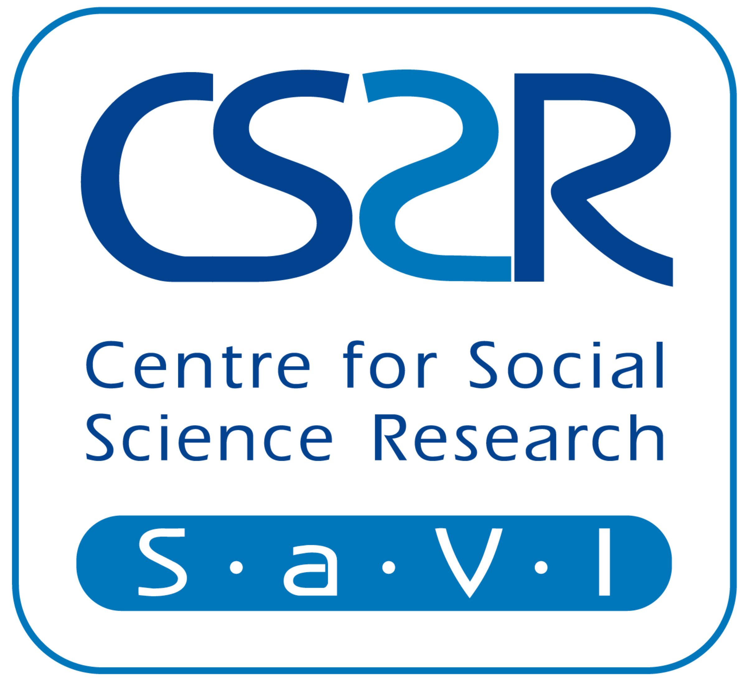 Logo for the Centre for Social Science Research Safety and Violence Initiative in Blue