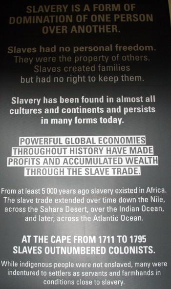 Plaque on the wall of the Slave Lodge, Iziko Museums of Cape Town