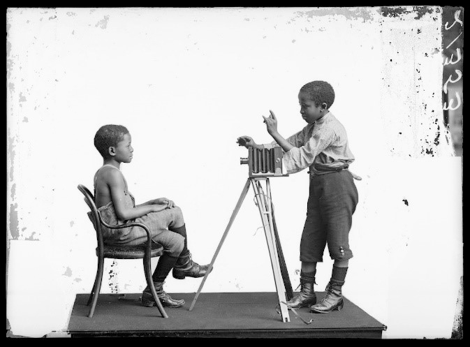Albert Jonas & John Xiniwe, who were part of the tour of the Choir from South Africa who toured England in the 1890s. Photo: Hulton Archive/Getty Images.
