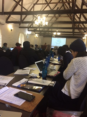 Prof Akosua Adomako Ampofo delivering the keynote on the second day of the conference.