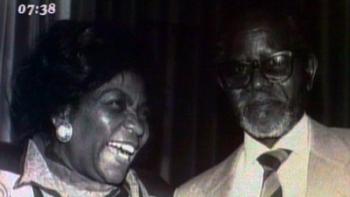 Adelaide and Oliver Tambo. Photograph credit: SABC News