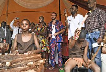 A drum made of cow hide, which was used in a kiba dance, at our wedding