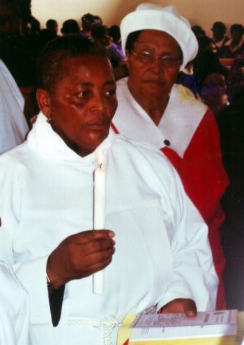 My aunt Nosisi with one of my grandmother's best friends during a church graduation.