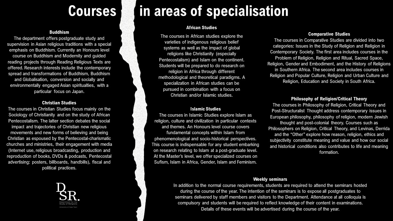 Core Areas of Specialisation