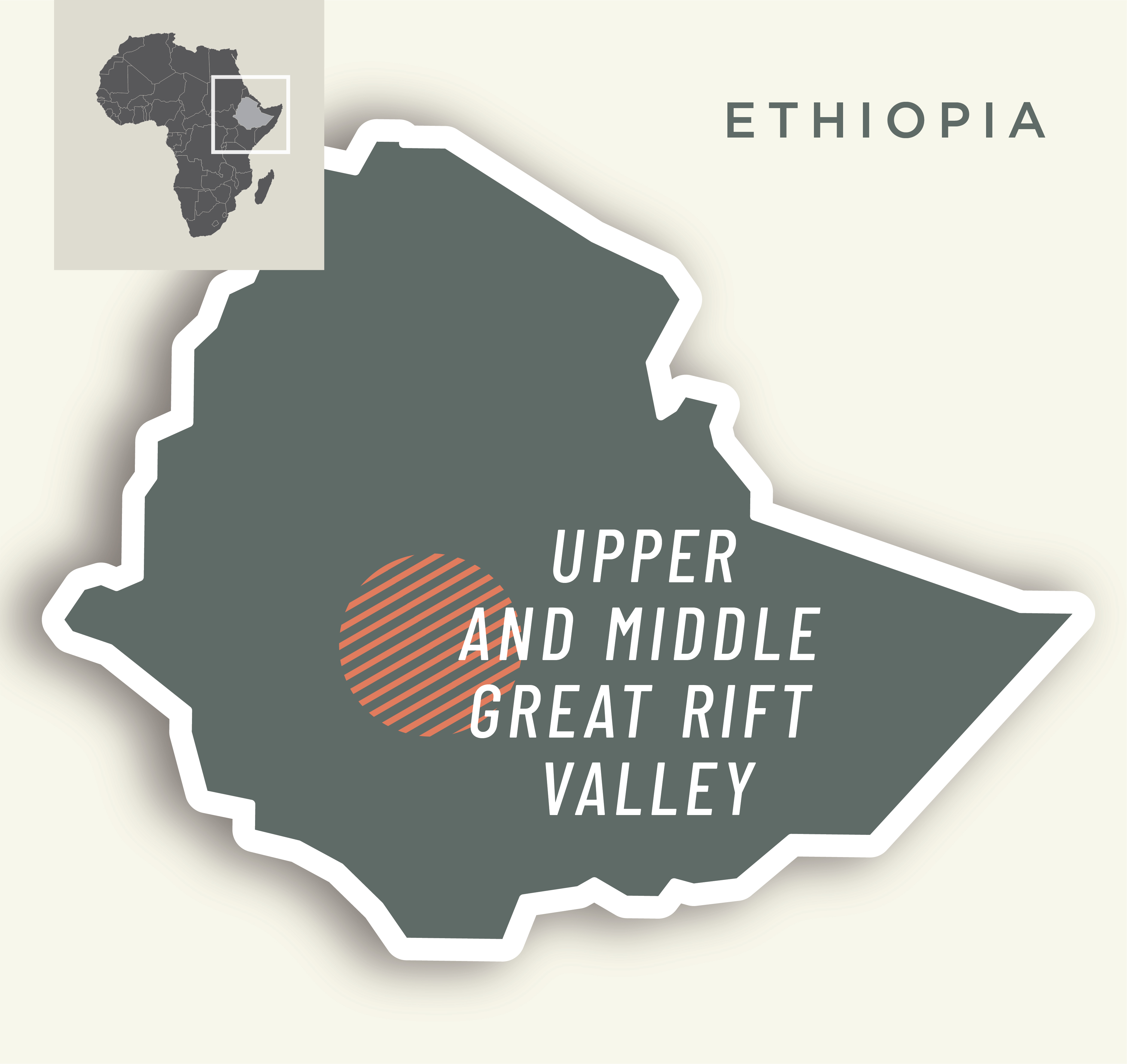 Map Upper and Middle Great Rift Valley, Ethiopia