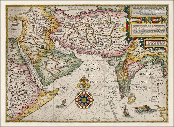 Map above: Jan Huygen van Linschoten; Deliniantur in hac Tabula, 1596