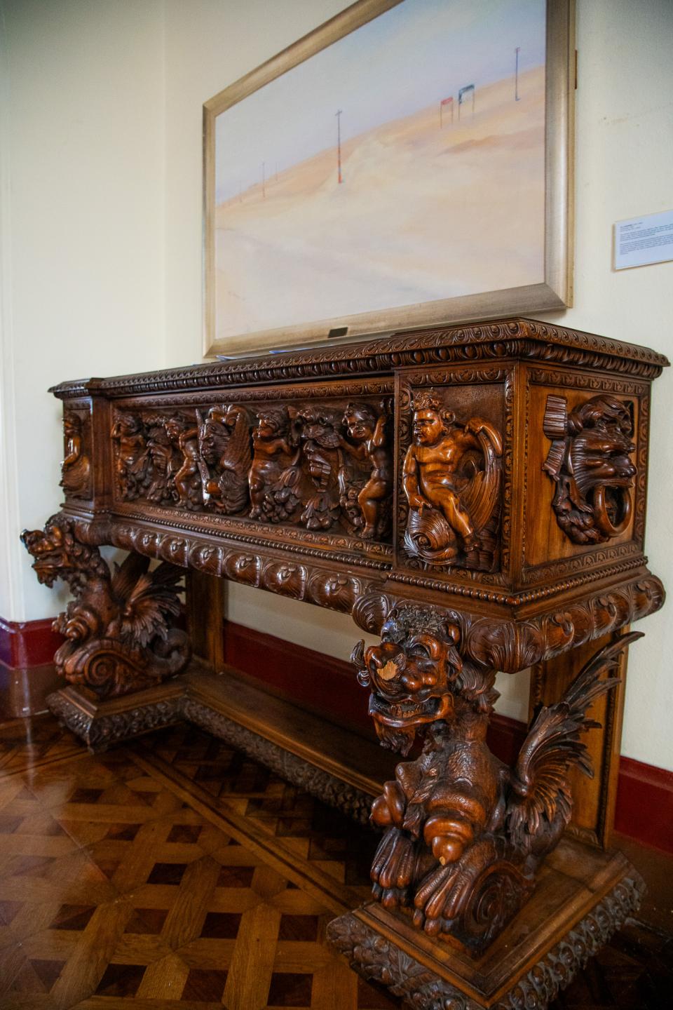 Ornate sideboard in Strubenholm residence