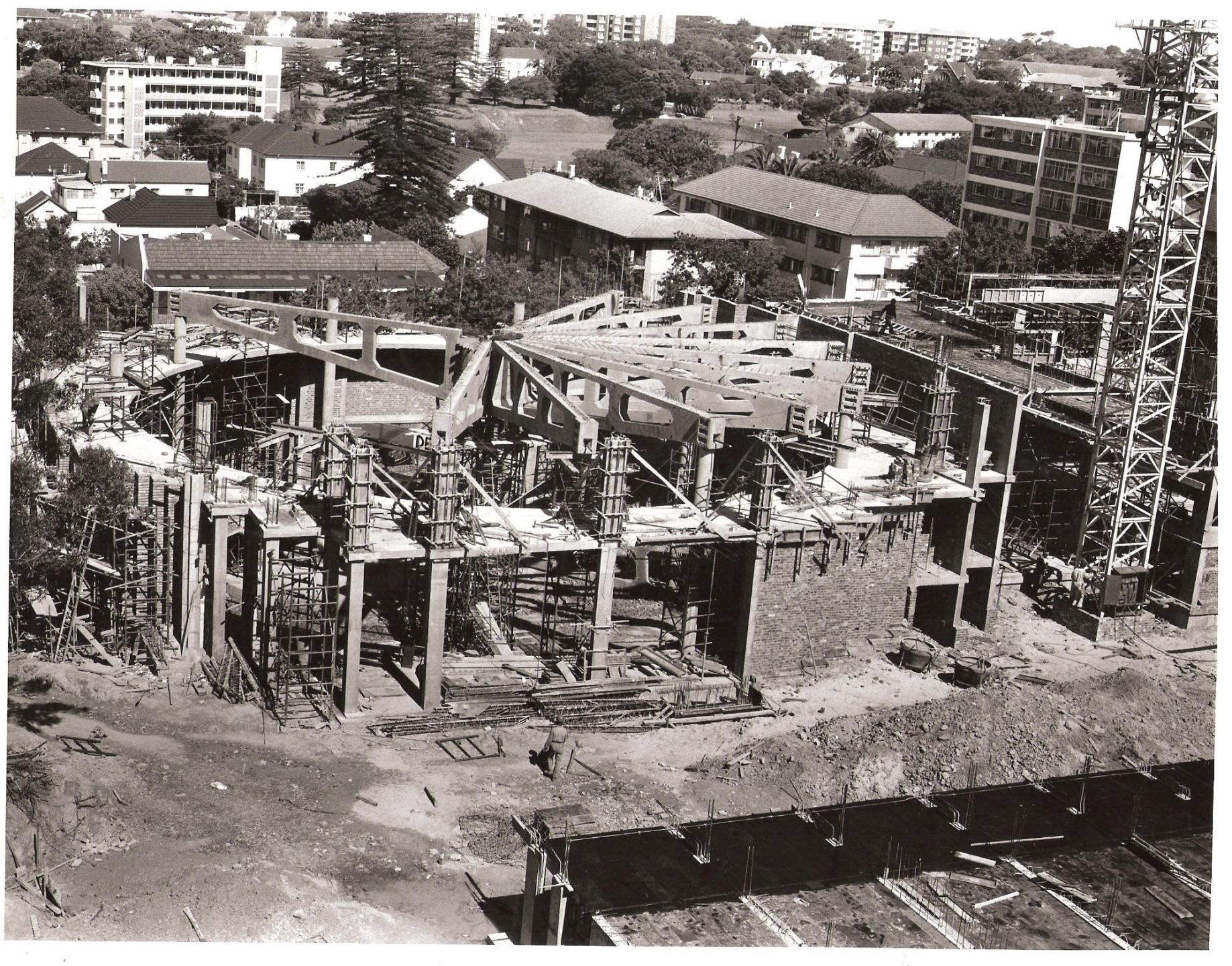 Building of the Baxter Theatre with the Concert Hall wagon wheel