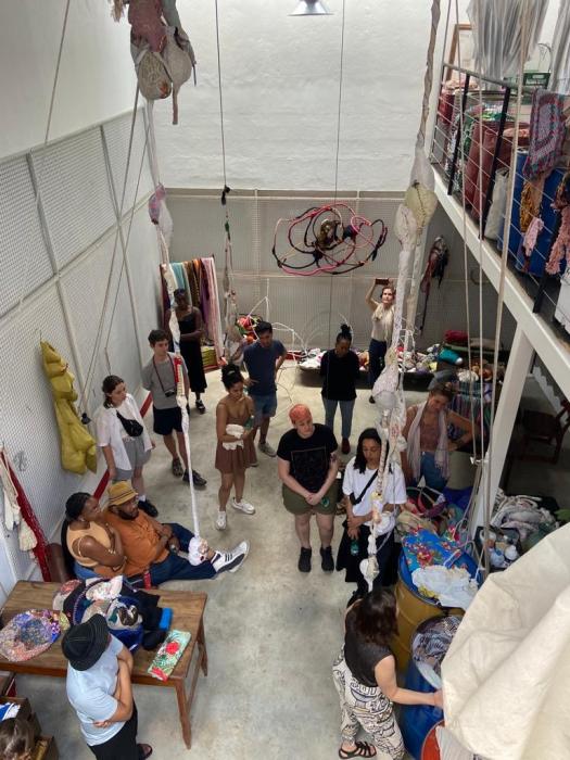 Viewing exhibition work