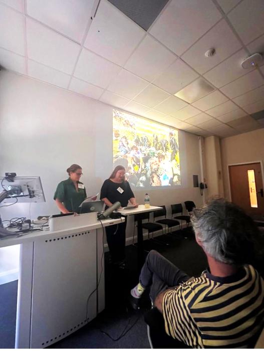 Svea and Vanessa-presenting-at-Falmouth-conference