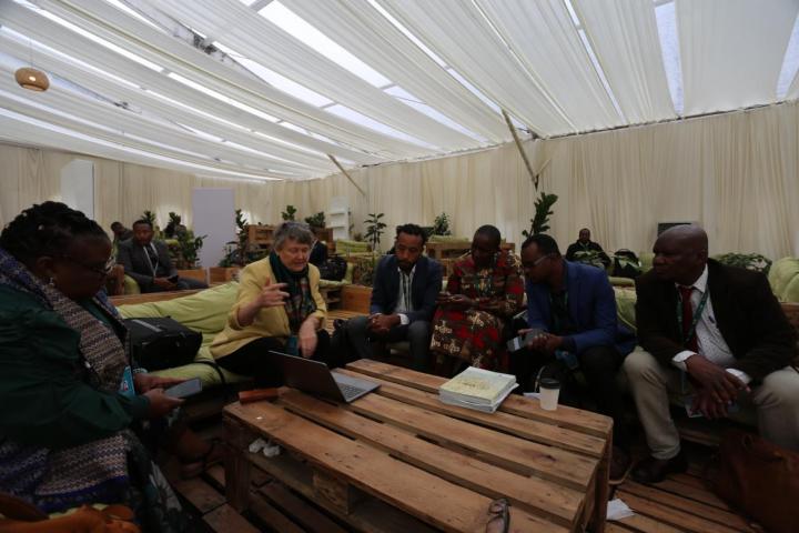 CZA Principal Investigators have an informal discussion at the African Climate Summit in September 2025