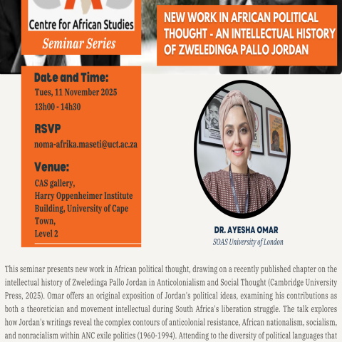 Dr Ayesha Omar: New Work In African Political Thought