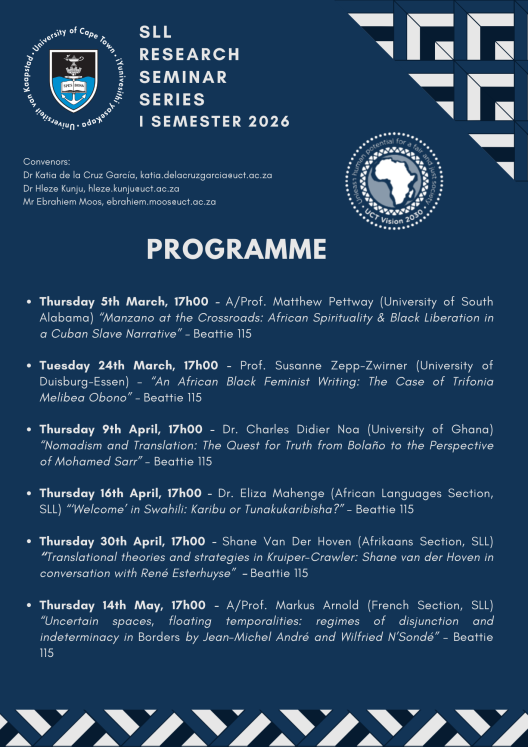 SLL 2026 Seminar Series Programme