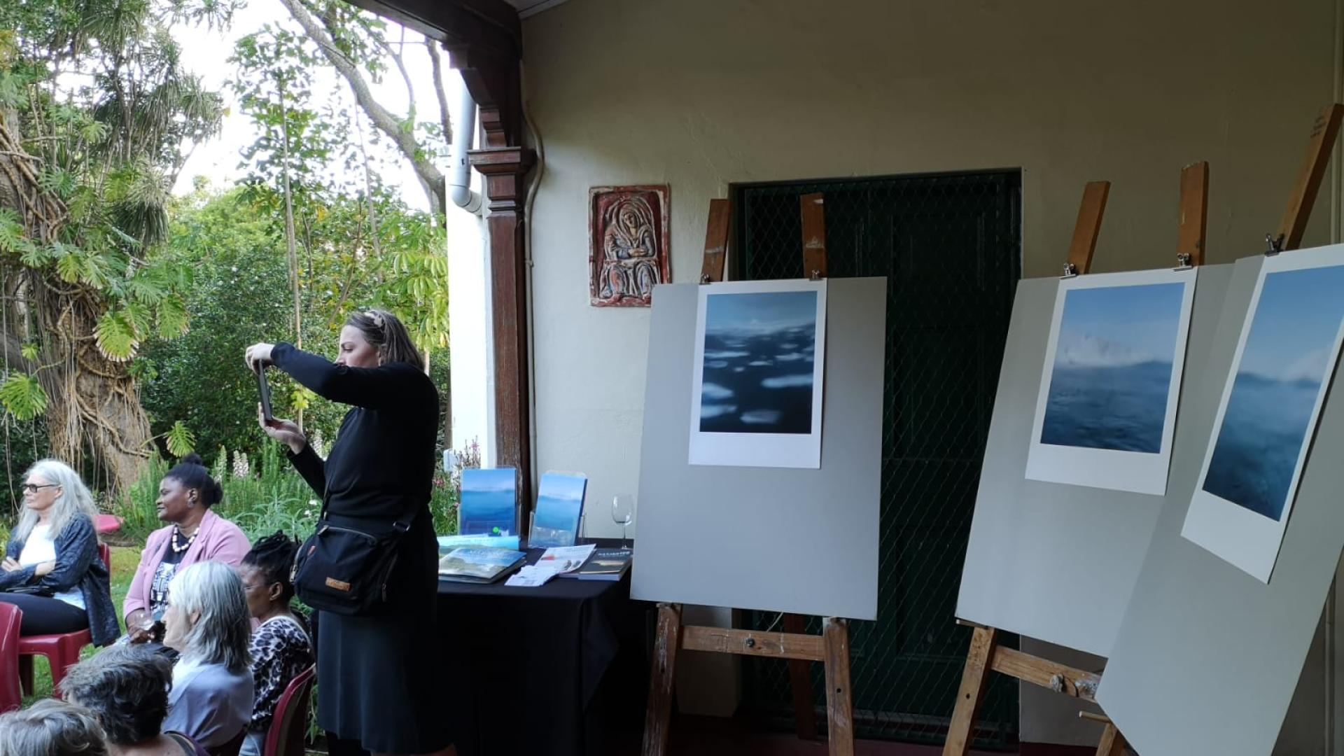 easels displaying photos