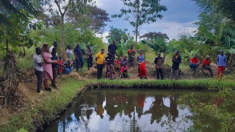 The Critical Zones Africa research team engaging in dialogue with a local community