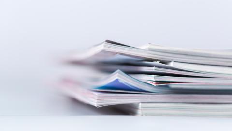 Stack of magazines, stock photo