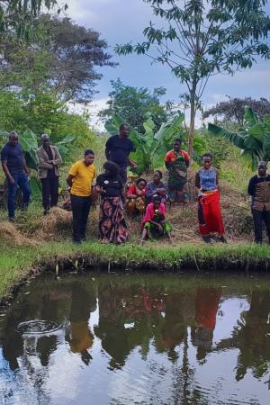 The Critical Zones Africa research team engaging in dialogue with a local community