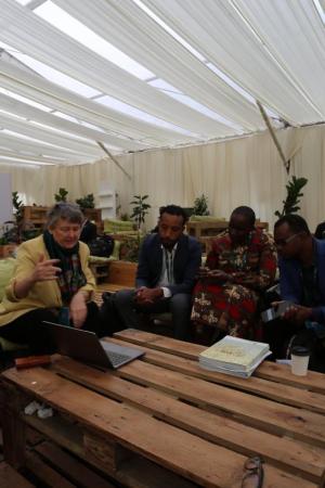 CZA Principal Investigators have an informal discussion at the African Climate Summit in September 2025