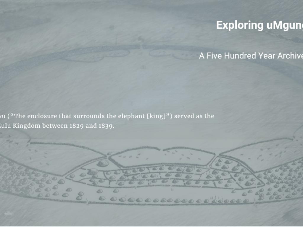 Exploring uMgungundlovu website screenshot.