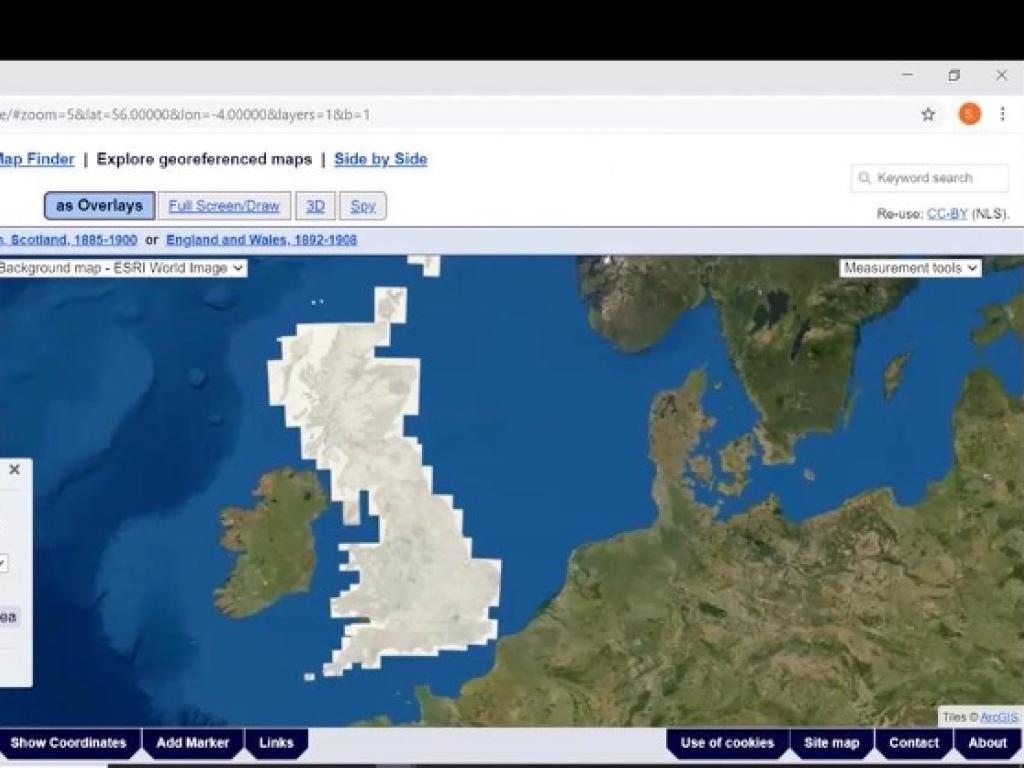Screenshot of presentation by Stefania Merlo on georeferencing tools. Image courtesy of the APC.