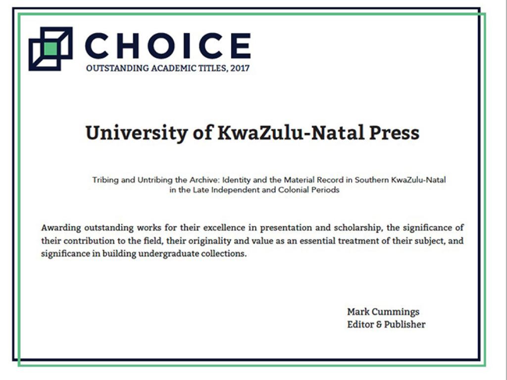Choice Outstanding Academic Titles Award 