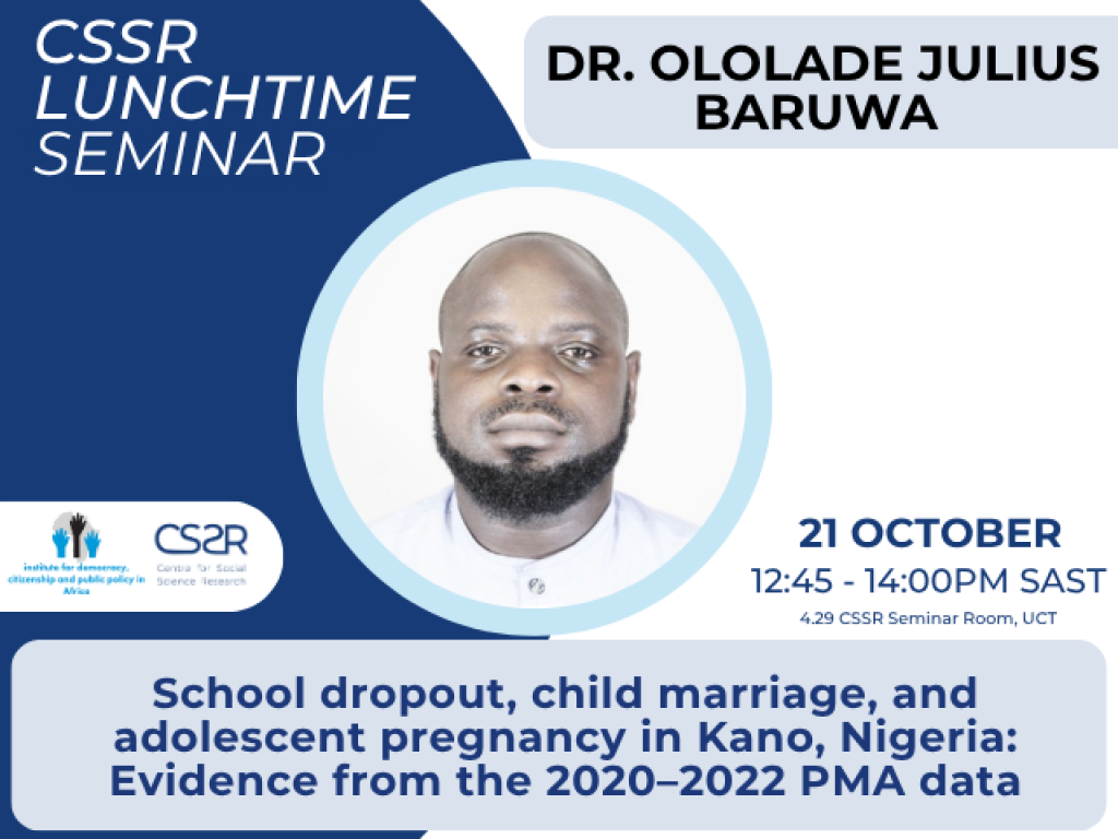 Dr. Ololade Julius Baruwa Seminar
